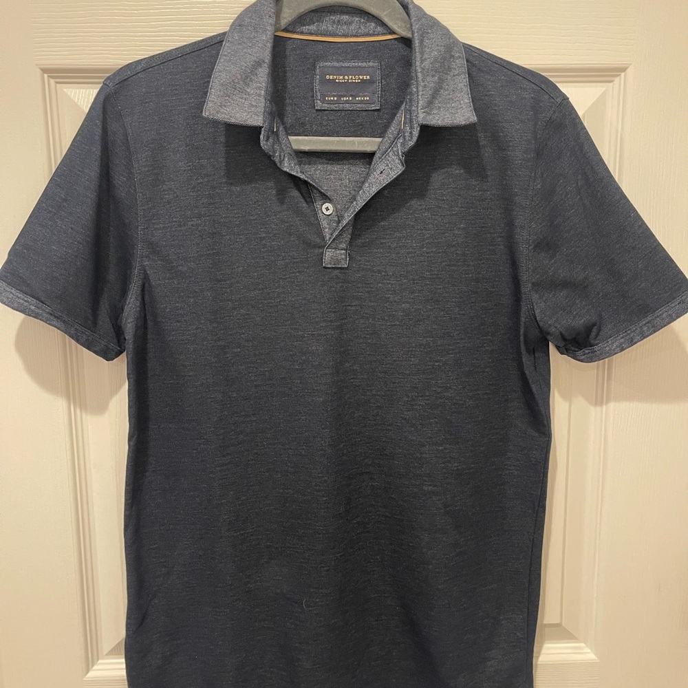 Denim & Flower Dark Gray Polo Shirt